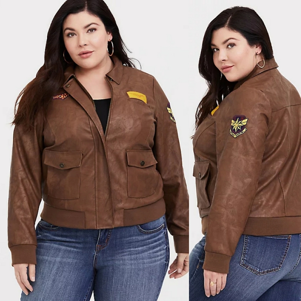 EUC Her Universe Torrid Captain Marvel Jacket
